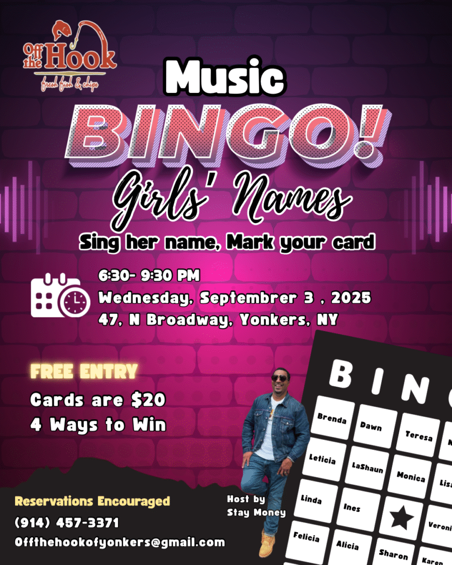 Musical Bingo @ Off the hook hosted by Stay Money September 3rd